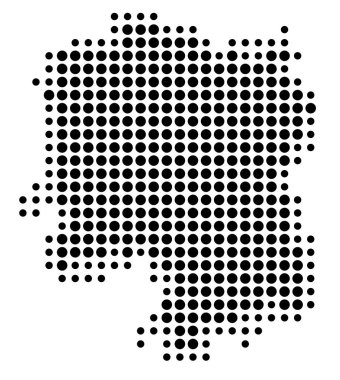 Hunan Vilayeti Sembol Haritası (Çin Halk Cumhuriyeti) eyalet / eyaleti siyah daireler şeklinde gösteriyor