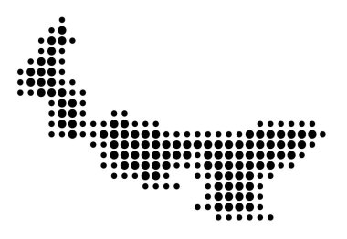 Vilayet Prensi Edward Adası (Kanada) sembol haritası eyalet / eyaleti siyah daireler şeklinde gösteriyor