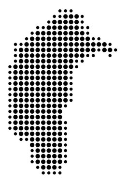 Avustralya Bölgesel Başkent Bölgesi Sembol Haritası (Australian Capital Territory) siyah daireler ile eyalet / eyaleti gösteriyor