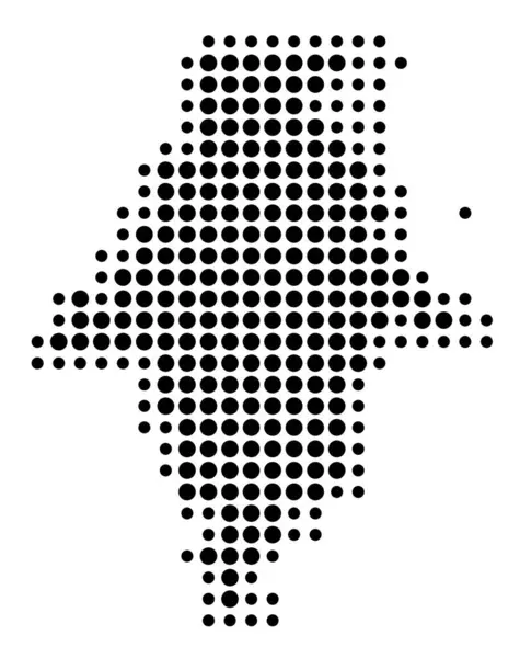 stock vector Symbol Map of the Province Kalimantan Timur (Indonesia) showing the state/province with a pattern of black circles