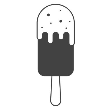 Ice cream isolated icon on a white background. Simple modern design. Flat style vector illustration