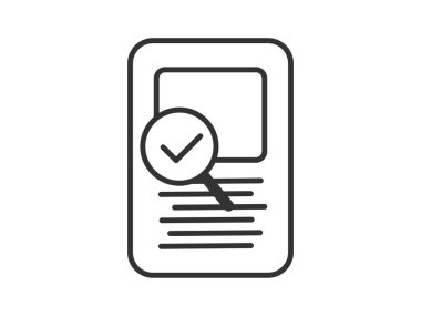 Illustration presenting a vector icon depicting documents, suitable for both web and mobile applications, isolated for use in graphic and design. Featuring a paper sign and symbol, this element serves as a representation of a page indicator