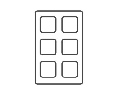 Linear vector graphic icons of beauty and cosmetics in the form of eyelids shadow and eye makeup.