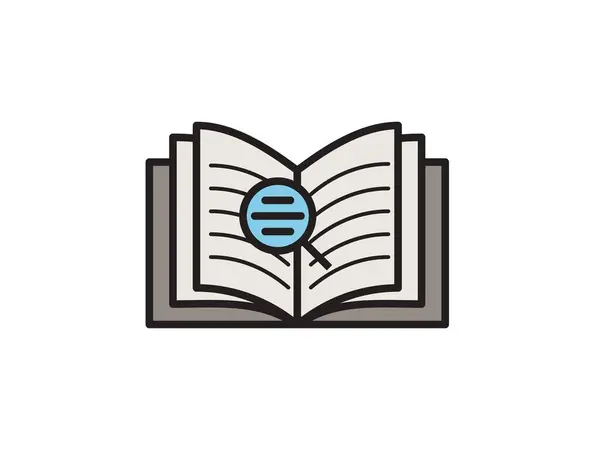 Linear style pictogram portraying a book, outlined for clarity, suitable as a study symbol. This simple illustration is crafted for web design, with an additional vector representing an open publication, ideal for mobile and UI applications