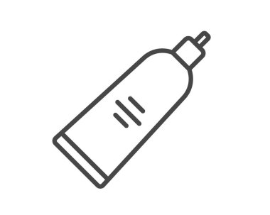 Vector icons of beauty, cosmetics and care. Bottle, jar, shower gel, face cream, body lotion, spray, ointment, paste.