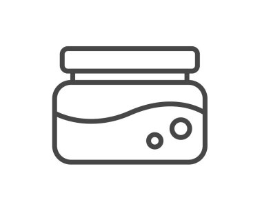 Vector icons of beauty, cosmetics and care. Bottle, jar, shower gel, face cream, body lotion, spray, ointment, paste.