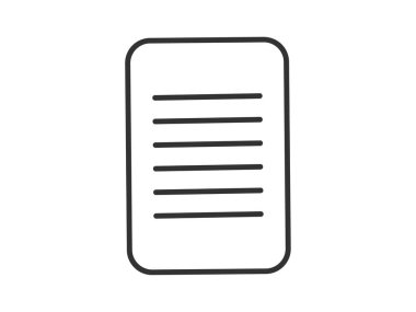Illustration presenting a vector icon depicting documents, suitable for both web and mobile applications, isolated for use in graphic and design. Featuring a paper sign and symbol, this element serves as a representation of a page indicator