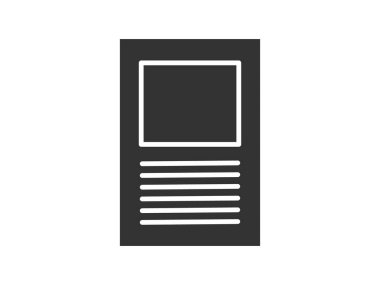 Illustration presenting a vector icon depicting documents, suitable for both web and mobile applications, isolated for use in graphic and design. Featuring a paper sign and symbol, this element serves as a representation of a page indicator