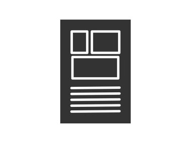 Illustration presenting a vector icon depicting documents, suitable for both web and mobile applications, isolated for use in graphic and design. Featuring a paper sign and symbol, this element serves as a representation of a page indicator