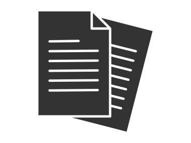 Illustration presenting a vector icon depicting documents, suitable for both web and mobile applications, isolated for use in graphic and design. Featuring a paper sign and symbol, this element serves as a representation of a page indicator