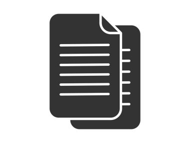 Illustration presenting a vector icon depicting documents, suitable for both web and mobile applications, isolated for use in graphic and design. Featuring a paper sign and symbol, this element serves as a representation of a page indicator