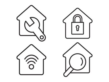 This icon, depicting a house silhouette, stands alone as a representation of dwelling, isolated against a clean background. With its simple vector design, it evokes a sense of warmth and security, embodying the concept of home. Additionally, it symbo