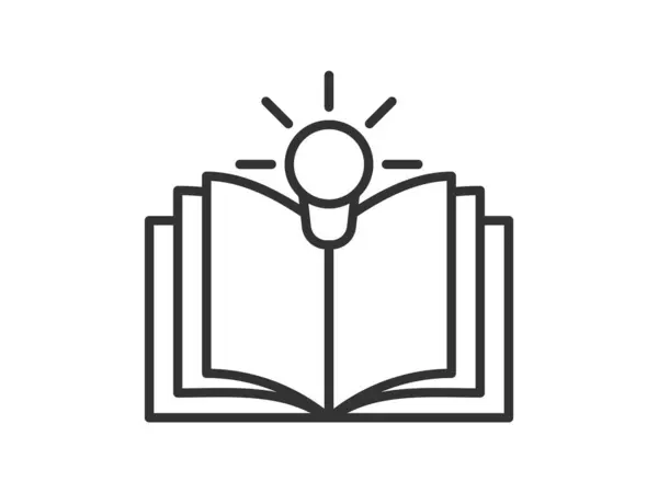 Linear style pictogram portraying a book, outlined for clarity, suitable as a study symbol. This simple illustration is crafted for web design, with an additional vector representing an open publication, ideal for mobile and UI applications