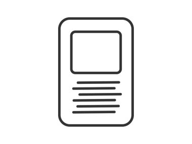 Illustration presenting a vector icon depicting documents, suitable for both web and mobile applications, isolated for use in graphic and design. Featuring a paper sign and symbol, this element serves as a representation of a page indicator