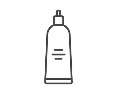 Vector icons of beauty, cosmetics and care. Bottle, jar, shower gel, face cream, body lotion, spray, ointment, paste.