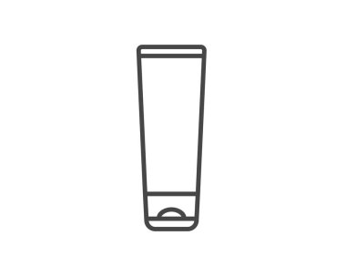 Vector icons of beauty, cosmetics and care. Bottle, jar, shower gel, face cream, body lotion, spray, ointment, paste.