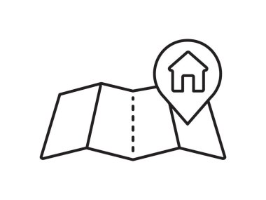 Within a flat-style depiction, a location marker distinguishes itself on an urban map, denoting a precise spot. Contemporary pin illustrate diverse locations, each serving as a unique indicator. These vector symbols remain isolated against a transpar