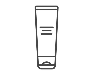 Vector icons of beauty, cosmetics and care. Bottle, jar, shower gel, face cream, body lotion, spray, ointment, paste.