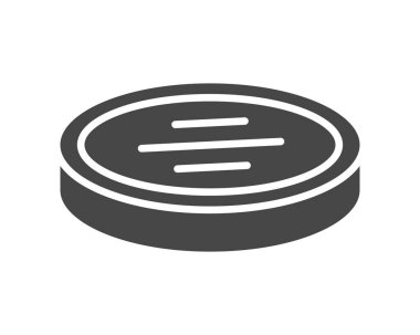 Makyaj ve makyaj malzemeleri. Yüz aynası şeklinde doğrusal vektör grafik güzellik simgeleri.