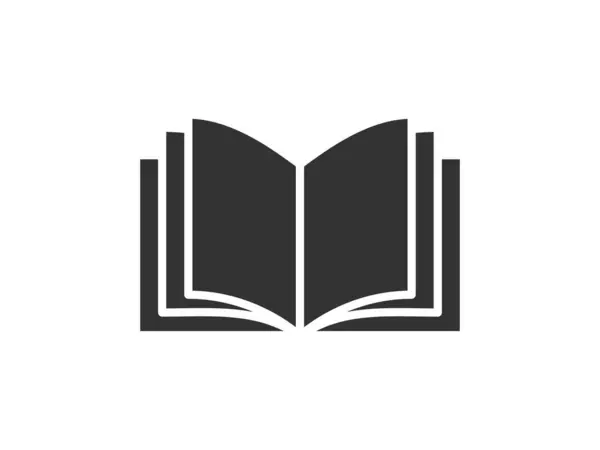 Linear style pictogram portraying a book, outlined for clarity, suitable as a study symbol. This simple illustration is crafted for web design, with an additional vector representing an open publication, ideal for mobile and UI applications