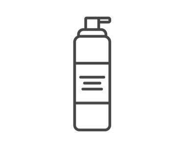Vector icons of beauty, cosmetics and care. Bottle, jar, shower gel, face cream, body lotion, spray, ointment, paste.