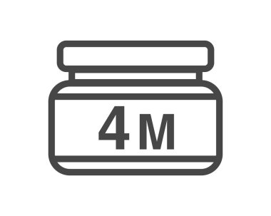 Vector icons of beauty, cosmetics and care with expiration date, validity. Bottle, jar, shower gel, face cream, body lotion, spray, ointment, paste.