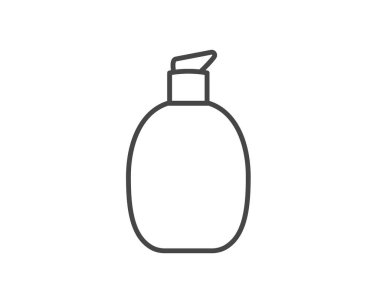 Vector icons of beauty, cosmetics and care. Bottle, jar, shower gel, face cream, body lotion, spray, ointment, paste.