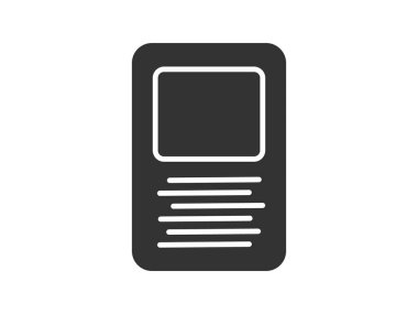 Illustration presenting a vector icon depicting documents, suitable for both web and mobile applications, isolated for use in graphic and design. Featuring a paper sign and symbol, this element serves as a representation of a page indicator