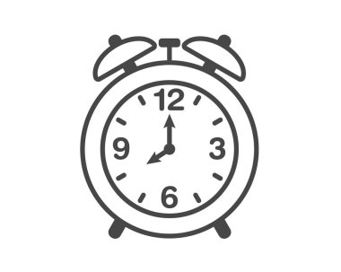 Simge zamanlayıcısı, saat, çalar saat, kronometre ve zaman simgesi. Beyaz arkaplanda düz biçimdeki vektör illüstrasyonu