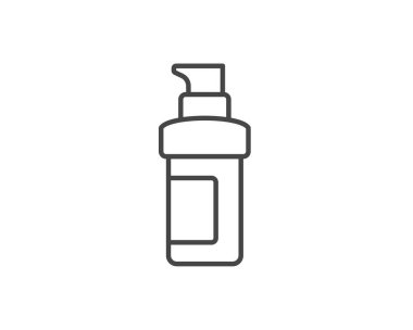 Vector icons of beauty, cosmetics and care. Bottle, jar, shower gel, face cream, body lotion, spray, ointment, paste.