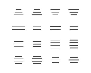 Hamburger menu icon, buttons for website, UI navigation, mobile app, presentation. Vector design elements and user Interface icons.