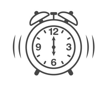 Simge zamanlayıcısı, saat, çalar saat, kronometre ve zaman simgesi. Beyaz arkaplanda düz biçimdeki vektör illüstrasyonu