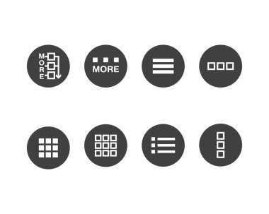 Hamburger menu icon, buttons for website, UI navigation, mobile app, presentation. Vector design elements and user Interface icons.