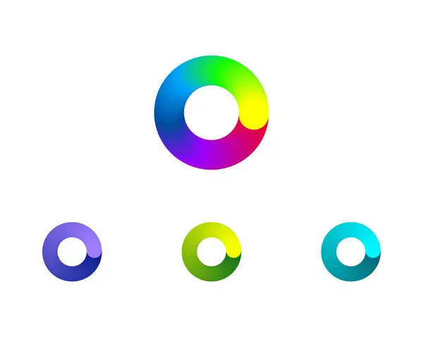 Koleksiyon Yükleme Çubuğu durum simgesi. Vektör çizimi. Gökkuşağı simgeleri yüklenmiş vektör kümesi. İndirme işlemi sürüyor. Donload ya da Gönderme.