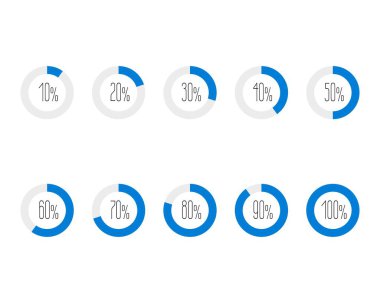 Koleksiyon Yükleme Çubuğu durum simgesi. Vektör çizimi. Vektör yüklü simgeler kümesi. İndirme işlemi sürüyor. Donload ya da Gönderme.