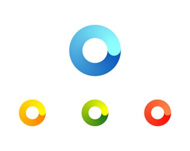 Koleksiyon Yükleme Çubuğu durum simgesi. Vektör çizimi. Gökkuşağı simgeleri yüklenmiş vektör kümesi. İndirme işlemi sürüyor. Donload ya da Gönderme.