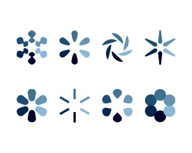 Koleksiyon Yükleme Çubuğu durum simgesi. Vektör çizimi. Vektör yüklü simgeler kümesi. İndirme işlemi sürüyor. Donload ya da Gönderme.