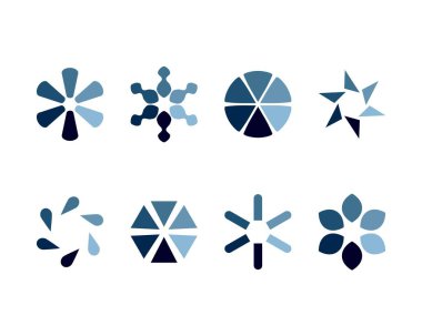 Koleksiyon Yükleme Çubuğu durum simgesi. Vektör çizimi. Vektör yüklü simgeler kümesi. İndirme işlemi sürüyor. Donload ya da Gönderme.