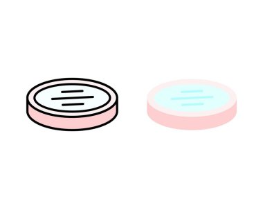 Güzellik, vücut bakımı ve kozmetik. Vektör Doğrusal Düz Simgeler ve Tasarım Elementleri