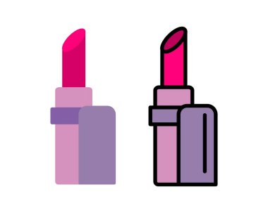 Güzellik, vücut bakımı ve kozmetik. Vektör Doğrusal Düz Simgeler ve Tasarım Elementleri