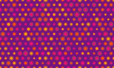 Geometrik tekrarlı yuvarlak benekli desen. Kumaş baskılar, poster arkaplanları ve modaya uygun daireleri olan soyut duvar kağıdı tasarımları için ideal..