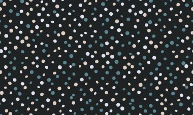 Renkli geometrik daireli vektör noktalı desen. Tekstil, kusursuz duvar kağıtları ve modern tasarım için son moda soyut arka planlar için mükemmel..