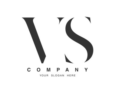 VS logo tasarımı. İlk harf v v ve s serif yazı tipi. Yaratıcı klasik şirket adı tipografi. Moda logosu veya kimliği.
