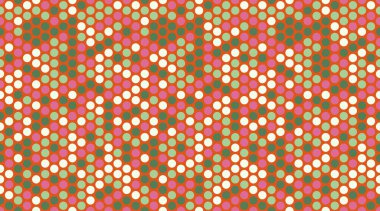 Tekrar eden yuvarlak benekli bir polka nokta vektörü. Kusursuz tekstil baskıları, modaya uygun duvar kağıtları ve soyut geometrik posterler için mükemmel..
