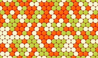 Tekrar eden yuvarlak benekli bir polka nokta vektörü. Kusursuz tekstil baskıları, modaya uygun duvar kağıtları ve soyut geometrik posterler için mükemmel..