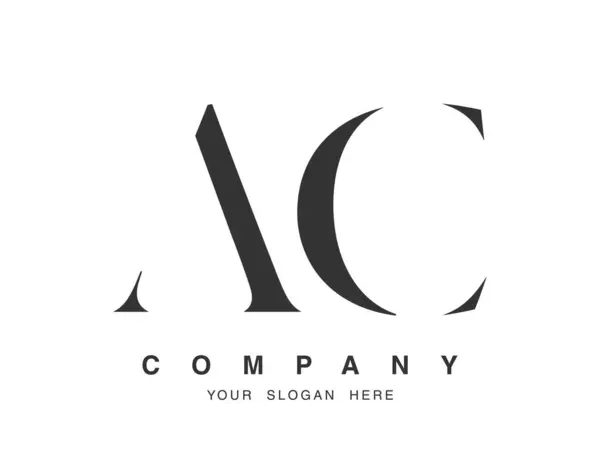 AC logo tasarımı. İlk harf a ve c serif yazı tipi. Yaratıcı klasik şirket adı tipografi. Moda logosu veya kimliği.