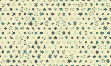 Minimalist yuvarlak şekilli Polka nokta vektör tasarımı. Moda kumaş baskıları, duvar kağıtları ve basit geometrik dokunuşlu poster arkaplanları için ideal..