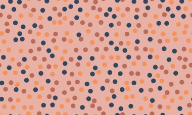 Renkli yuvarlak benekli polka nokta deseni, tekstil kumaşları için ideal, kusursuz duvar kağıtları, ve geometrik dokunuşlu soyut arkaplan.