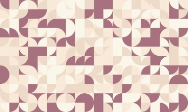 Sanatsal şekilleri ve kusursuz tekrarı olan modern geometrik desen. Tekstil baskıları, soyut arka planlar ve modaya uygun poster tasarımları için ideal.