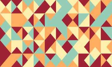 Keskin şekilli ve mozaik desenli soyut geometrik vektör. Poster, geçmiş ya da tekstil baskıları için mükemmel. Asgari ve moda, modern tasarım projeleri için ideal.
